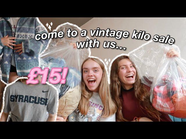 THRIFT with me at a VINTAGE KILO SALE *£15 per kilo*