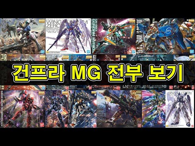 [건프라 MG 총집합] 1번부터 현재216번 발매된 모든 MG 건담 상세정보, 실물크기, 발매일, 박스아트 총정리