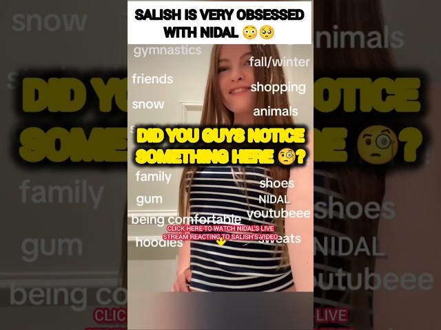 Salish Matter is very obsessed with Nidal Wonder?! #nalish #shorts #trending #video #tiktok #cute