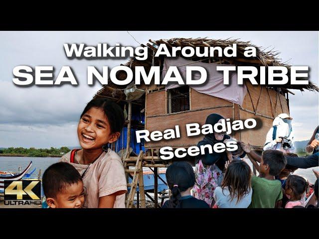 Walking a BADJAO Philippines Tribe - Real Sea Nomad Life Scenes [4K]