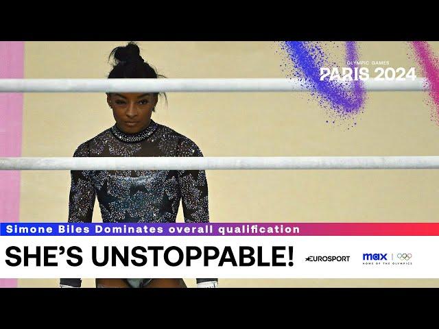 Simone Biles DOMINATES with Remarkable uneven bars routine  #Paris2024 