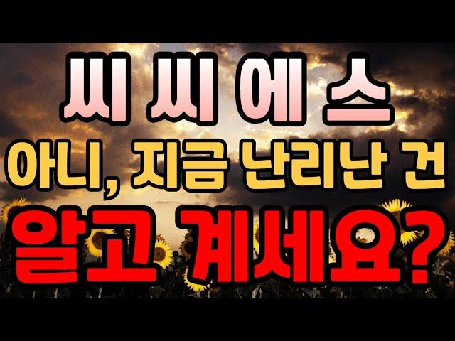 [씨씨에스] 아니, 지금 다들 난리난 건 알고 유튜브하세요?