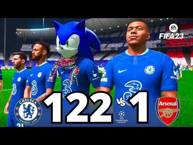 FIFA 23 | What if Mbappé Sonic Messi Neymar all stars play together | (Sonic injured) | UCL final