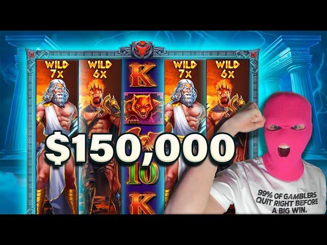 ANOTHER DAY ANOTHER $150,000 WIN ON ZEUS VS HADES SLOT?! (actually crazy)