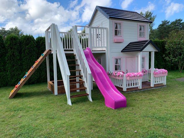 Custom Two Story Kids Playhouse Long Version #playhouse #kidsplayhouse #custommade