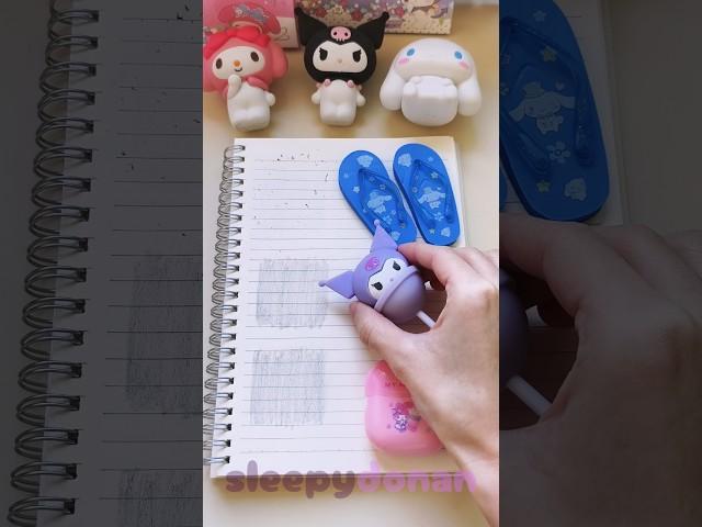 The cleanest eraser #eraser #shortsviral #sanrio #kuromi #backtoschool #stationery