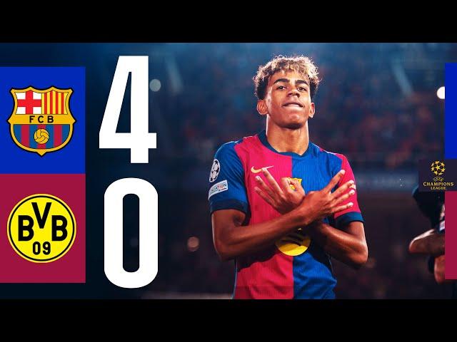 HIGHLIGHTS | FC BARCELONA 4 vs 0 BORUSSIA DORTMUND | UEFA CHAMPIONS LEAGUE  (WITH COMMENTARY)