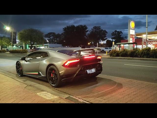 Lamborghini Huracan Performante Start up,Rev and Acceleration