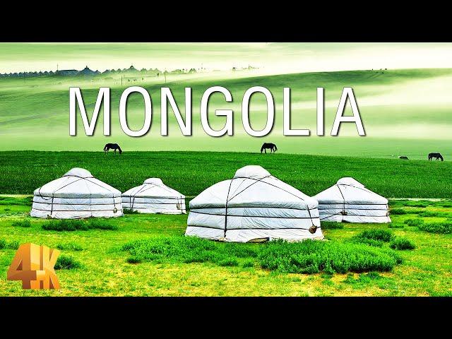 FLYING OVER MONGOLIA (4K Video UHD) - Peaceful Piano Music With Beautiful Nature Film For Relaxation
