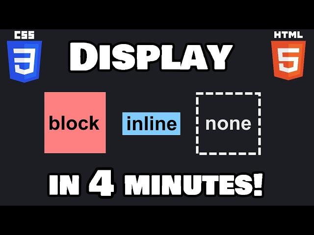 Learn CSS display property in 4 minutes! 