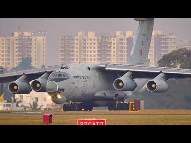 Indian Air Force HEAVY MILITARY TRANSPORT AIRCRAFT | IL-76 Takeoff