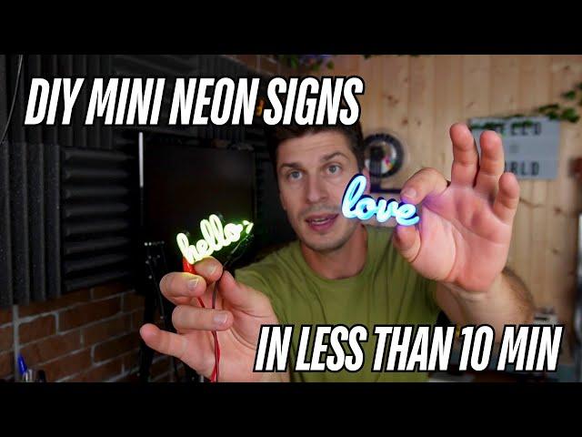 How to make a Mini Neon Style Sign with 3D Printing - Tutorial DIY