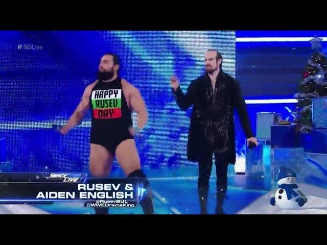 Rusev & Aiden English Entrance - SmackDown Live: December 26, 2017