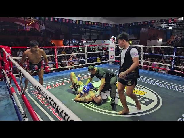 See the fight at Koh Samui international Muay Thai stadium. Ticket at www.samuimuaythaitickets.com