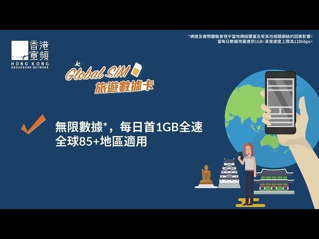 【Global SIM 旅遊數據卡】以後旅行唔使再換SIM｜無限數據｜每日首1GB全速｜旅行上網必備