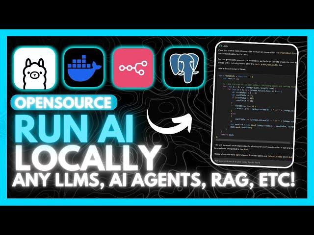 Run ALL Your AI Locally in Minutes! LLMs, AI Agents, RAG, and More! (Opensource)