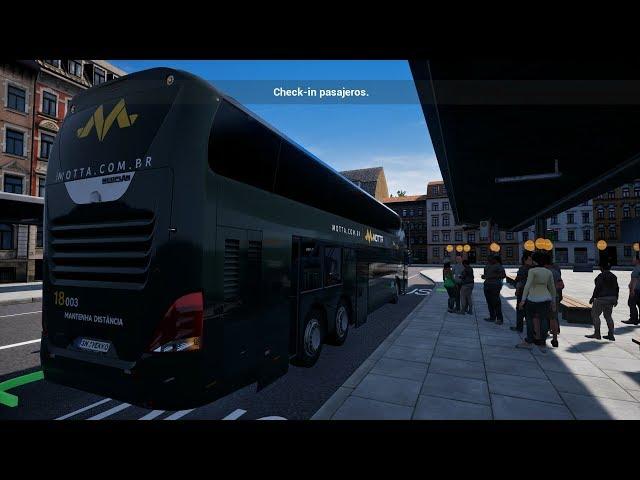 Fernbus Simulator | Autobús doble piso Neoplan Skyliner | Destino Hamburgo
