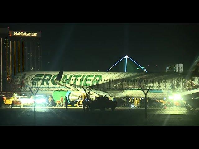 Frontier plane makes hard landing at Las Vegas airport, officials say