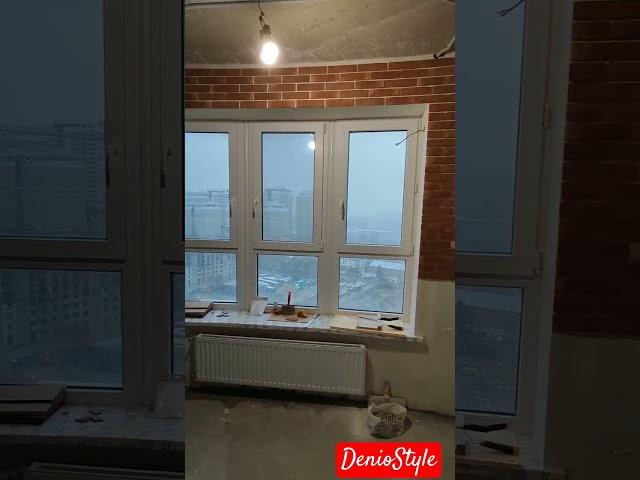Монтаж гипсовой плитки Кирпич. #интерьер #краснодар#дизайн#лофтстиль