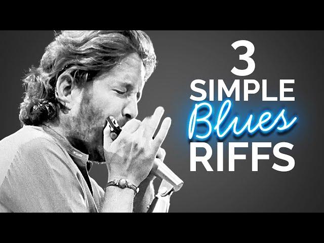 3 Stupidly Simple BLUES Harmonica Riffs (Guaranteed to Impress)