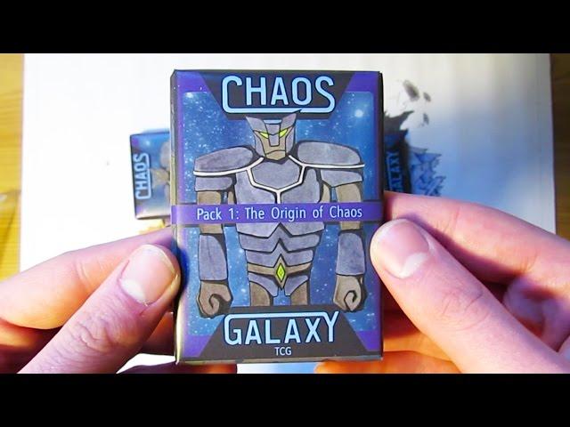 Chaos Galaxy TCG Pack Opening: Pack 1 - The Origin of Chaos! Now available on the game crafter!!!