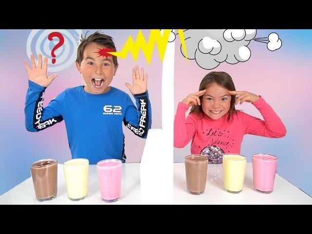 Twin Telepathy Milkshake Challenge! Bruder vs. Schwester |  LEVEL UP  | Johann Loop