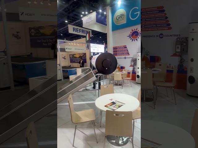 Solar water heater at big5 exhibition in Dubai #4k #dubai #big5 #technology #vlog