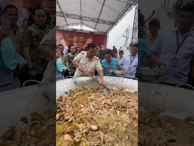 Prabowo Masak Besar bareng Bobon Santoso