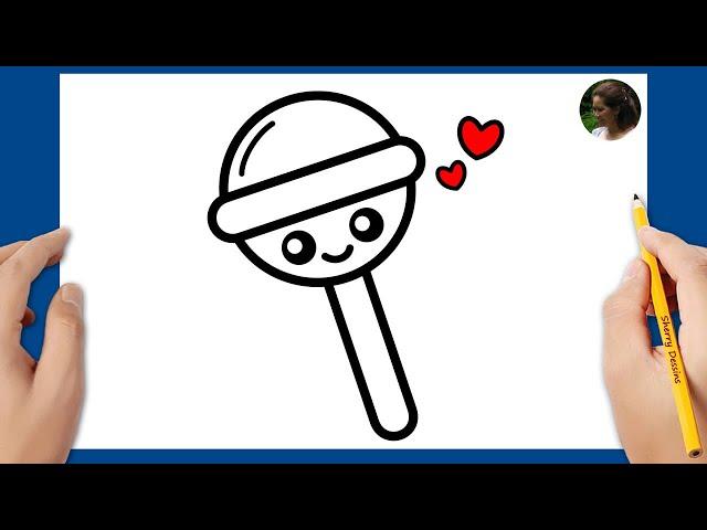 Comment dessiner une sucette kawaii | Dessin super facile | Dessins à dessiner | Tuto dessin facile