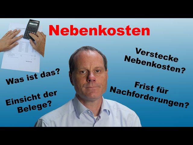 Nebenkosten? Was gibt es für versteckte Nebenkosten? | IV Mieterschutz