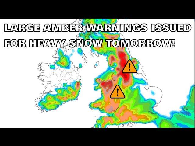 Large Amber Warnings Issued for Heavy Snow Tomorrow! 3rd January 2024