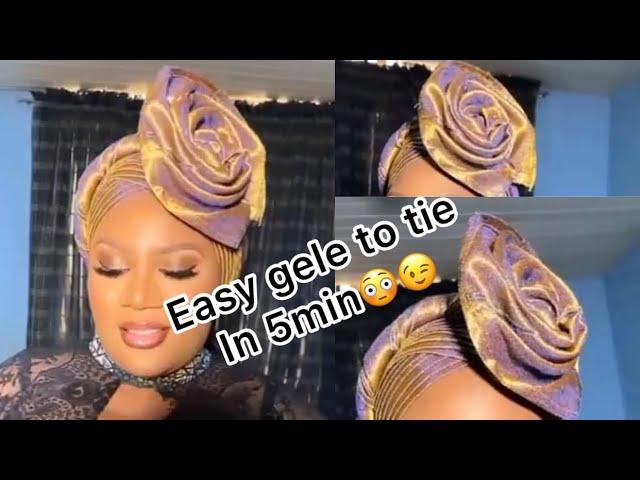 Simple n classy asoebi gele to tie in 5 min