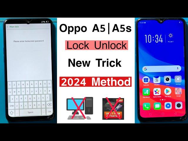 Oppo A5s Lock Unlock | How to Unlock Oppo A5s | Pattern Password Unlock Without Pc 2024