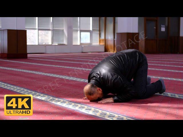 Muslim Prayer In Mosque | Free Islamic Stock Video | Free Render Footage | 4K Video