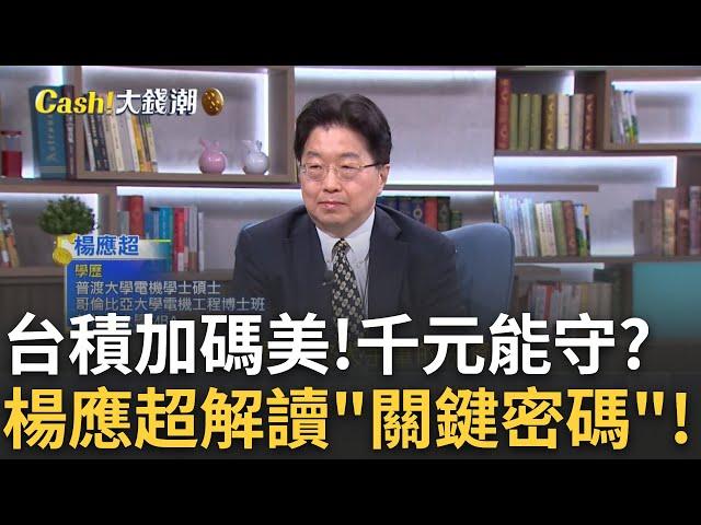 台積恐失守長期毛利率53%?楊應超曝憂跌至這數字 美設廠成本高! 台積電股價跌跌不休 千元關能守嗎?│王志郁 主持│20250308｜Catch大錢潮