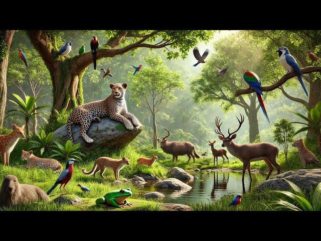 4k / Animals Kingdom/ African Monkey/Australians Parrot/Survival/ Jungle/ Zoo/Amazon forest