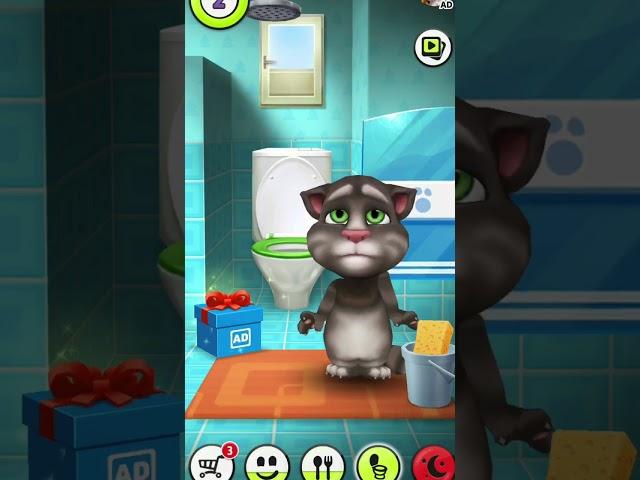 Talking Tom Toilet funny #shorts #talkingtom #gamingfun