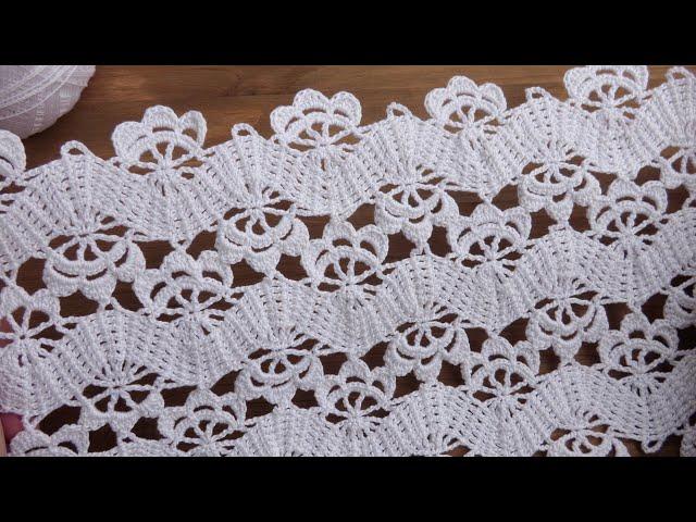 Удивительный УЗОР КРЮЧКОМ "Волны" ВЯЗАНИЕ для начинающих SUPER EASY Pattern Crochet for beginners