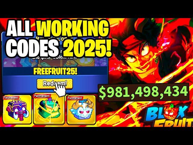 *NEW* ALL WORKING CODES FOR BLOX FRUITS IN 2025! ROBLOX BLOX FRUITS CODES