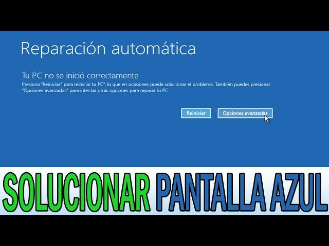 Reparar Pantalla Azul de Windows 10/8 | Reparación Automática no pudo reparar tu PC | 6 SOLUCIONES