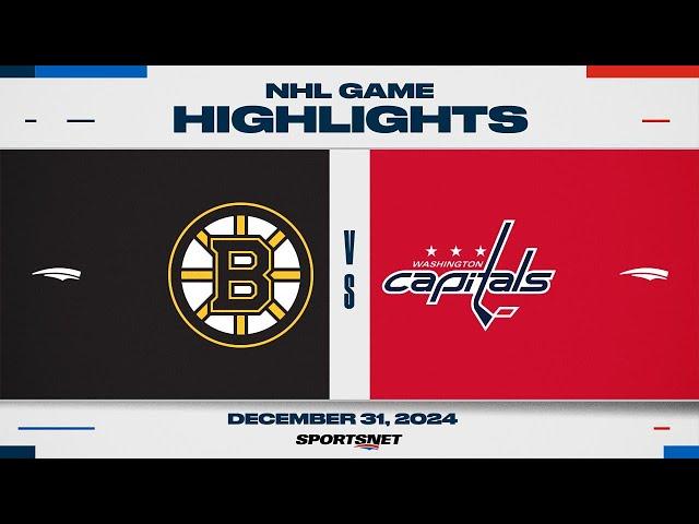 NHL Highlights | Capitals vs. Bruins - December 31, 2024