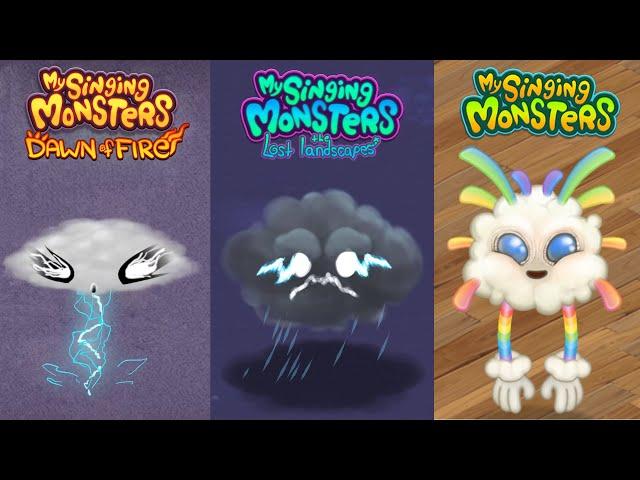 ALL Dawn of Fire Vs My Singing Monsters Vs The Lost Landscapes Redesign Comparisons ~ MSM