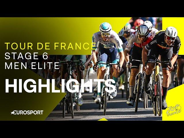 PHOTO FINISH IN DIJON!  | Tour de France Stage 6 Race Highlights | Eurosport Cycling