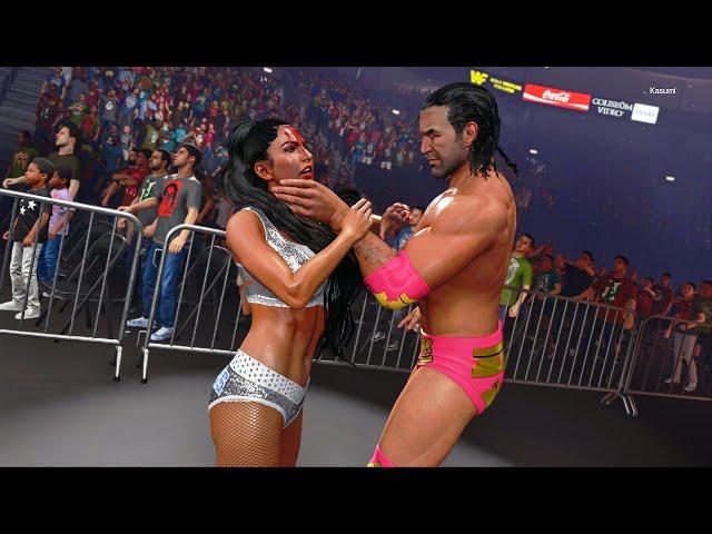 WWE 2k23 MODS: Billie Kay (Jessie McKay) vs Razor Ramon (Scott Hall) #intergender #wrestling