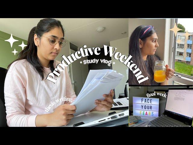 Study Vlog - Productive Weekend In My Life | Final Week, Thesis, Presentation