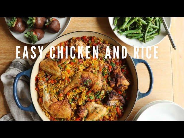 Ultimate Comfort Food: Chicken and Rice Recipe with Garlic Green Beans - Easy and Flavorful!