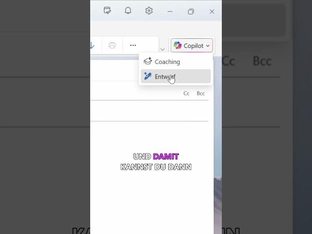E-Mail-Profi mit Copilot #shorts #tips #microsoft
