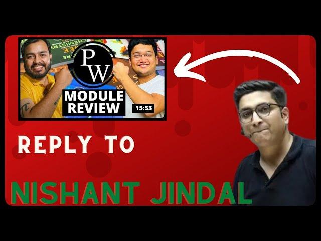 Sachin Sir Reply To Nishant Jindal | PW Module Review by Nishant Jindal