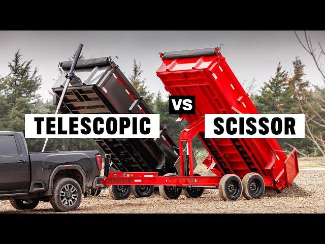 Scissor Hoist vs Telescopic Cylinder | It's not what you think! DJX vs DTX Dump Trailer Comparison