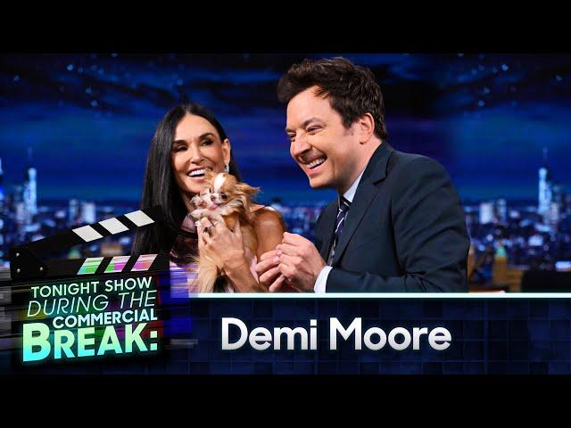 Demi Moore Shows Off Her Magical Dog Pilaf During Commercial Break | The Tonight Show